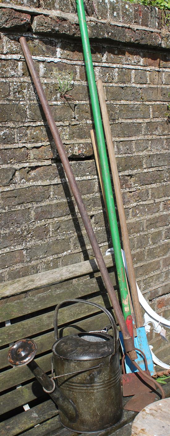 Garden tools & watering can